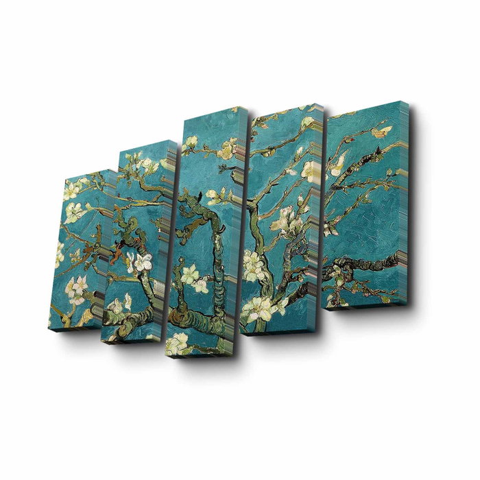 Wallity Cuadro Decorativo en Lienzo 5 Piezas 5PUC-012 Multicolor